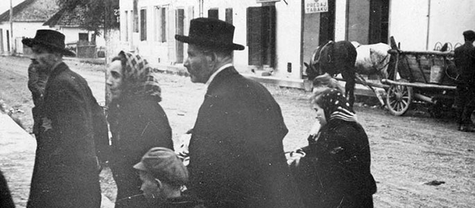 Bratislava, Jews and their personal effects, during deportation Bratislava, Jews and their personal effects, during deportation