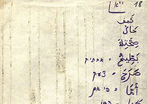 Excerpts from textbooks for the study of Arabic from the Theresienstadt ghetto