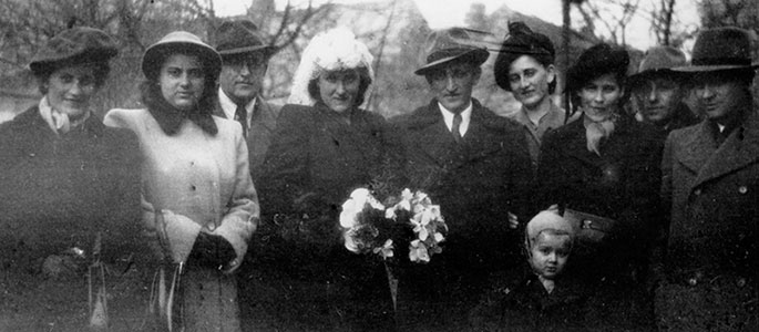 Bratislava after the war: Mr. and Mrs. Angel on their wedding day Bratislava after the war: Mr. and Mrs. Angel on their wedding day