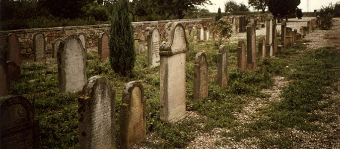 The Orthodox Jewish cemetery in Bratislava. The first funeral was conducted in 1846; the cemetery is still in use today The Orthodox Jewish cemetery in Bratislava. The first funeral was conducted in 1846; the cemetery is still in use today