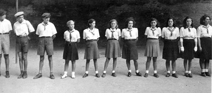 Members of Bnei Akiva at assembly Members of Bnei Akiva at assembly