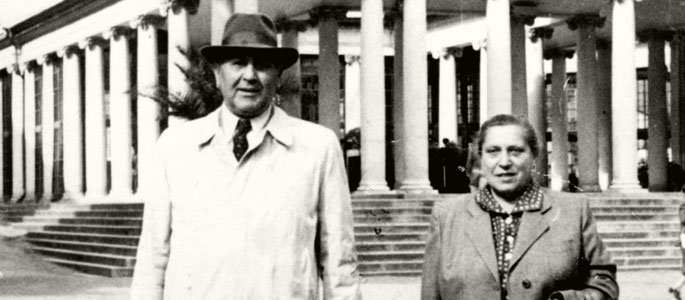 Filip Richter and Hedwig Glick-Richter in Bratislava, before the war Filip Richter and Hedwig Glick-Richter in Bratislava, before the war