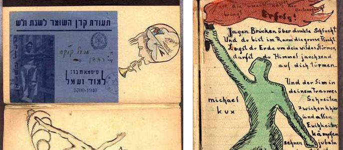 Pages from an instructional booklet for members of the Hashomer Hatzair youth movement in Bratislava, owned by Michael Kux Pages from an instructional booklet for members of the Hashomer Hatzair youth movement in Bratislava, owned by Michael Kux