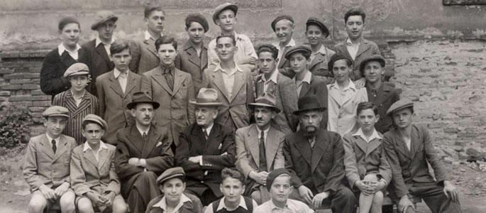 Students and their teachers at the Orthodox high school in Bratislava, 1941. Students and their teachers at the Orthodox high school in Bratislava, 1941.