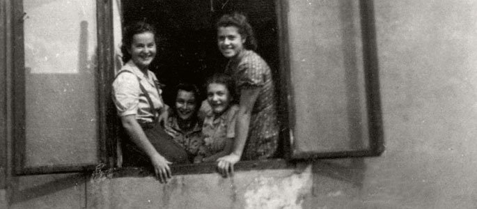 Bratislava, 1943. On the right – Ruth (Schmidt) Gellis Bratislava, 1943. On the right – Ruth (Schmidt) Gellis