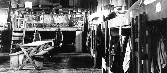 The bachelor’s barrack in the Nováky forced labor camp, Slovakia