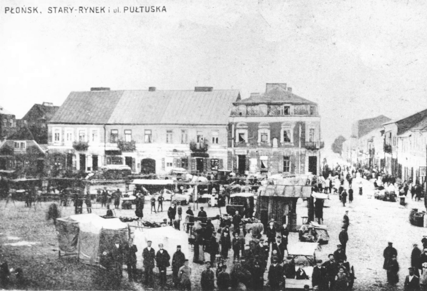 Plonsk, the old market square on Pułtuska Street Plonsk, the old market square on Pułtuska Street