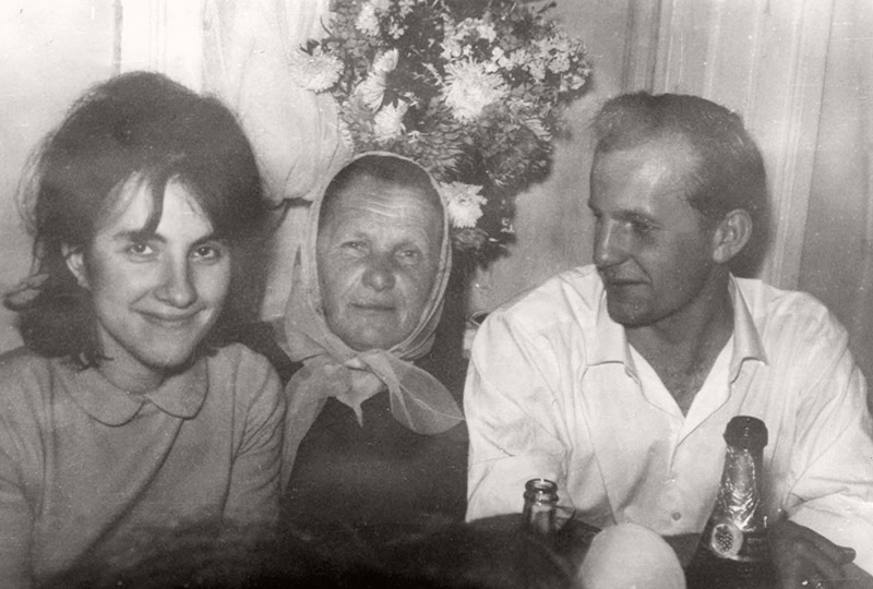 Antonina Gordey with her son Vladimir and his wife, 1965 Antonina Gordey with her son Vladimir and his wife, 1965