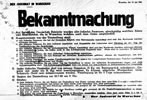The order calling for the "resettlement" of the Warsaw Ghetto's Jews, 22 July 1942 The order calling for the "resettlement" of the Warsaw Ghetto's Jews, 22 July 1942
