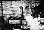 A bunker used by Jews for hiding during the Warsaw Ghetto uprising, April-May 1943 A bunker used by Jews for hiding during the Warsaw Ghetto uprising, April-May 1943