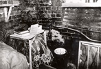 A bunker used by Jews for hiding during the Warsaw Ghetto uprising, April-May 1943 A bunker used by Jews for hiding during the Warsaw Ghetto uprising, April-May 1943