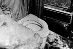 A bunker used by Jews for hiding during the Warsaw Ghetto uprising, April-May 1943 A bunker used by Jews for hiding during the Warsaw Ghetto uprising, April-May 1943