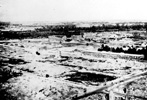 1944: An aerial photograph of the Gęsiówka camp, located on Gęsia Street in the Warsaw Ghetto. The photo was published in Wydawnictwo Ksiazka Iwiedza 1944: An aerial photograph of the Gęsiówka camp, located on Gęsia Street in the Warsaw Ghetto. The photo was published in Wydawnictwo Ksiazka Iwiedza