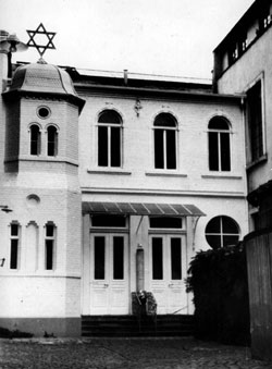 Die orthodoxe Synagoge in der Friedrichstraße, Wiesbaden. Die Synagoge wurde 1897 eingeweiht