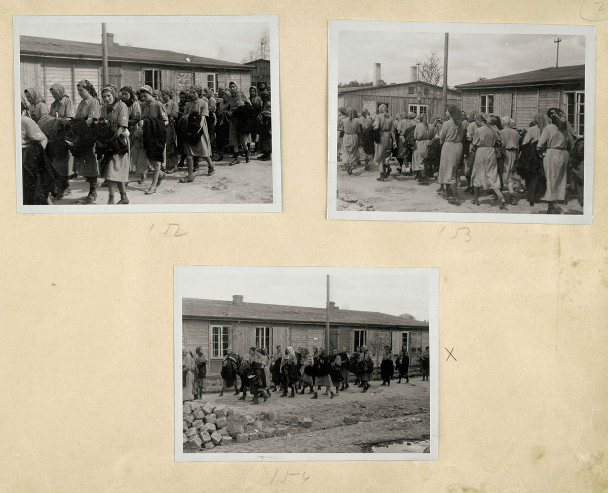 Women prisoners - their personal belongings were confiscated, their hair was shaved  and a registration number was tattooed on their left arm