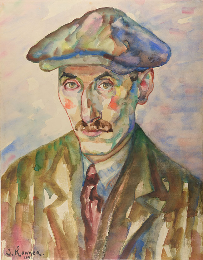 יוסף קובנר   (1895–1967). "דיוקן עצמי, גטו לודז', 1941"