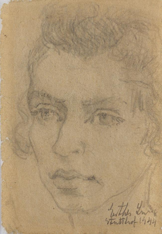 Esther Lurie (1913–1998). "Portrait of a Young Woman, Stutthof Camp, 1944"