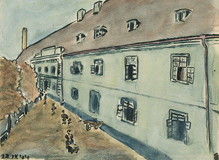 Petr Ginz (1928 - 1944). Street in Theresienstadt