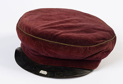 Shmuel Borstein's cap, part of the school uniform of the Jewish Real ("reali") gymnasium in kovno, lithuania