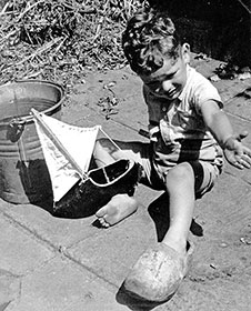 Lode Frank (pictured here) was rescued by the Schaafsma family in Holland