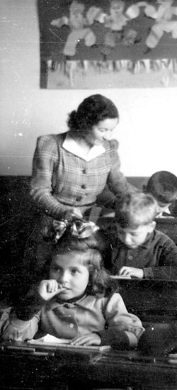 Children at school in a DP camp, Germany, postwar