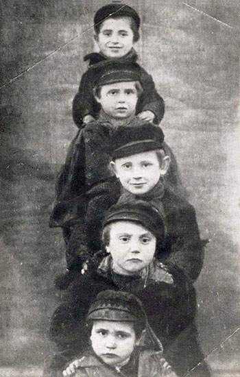 Children at a Heder (religious elementary school), Staszow, Poland, prewar