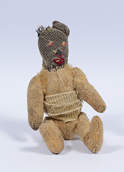 The teddy bear belongs to Fred Lessing, a child survivor of the Holocaust