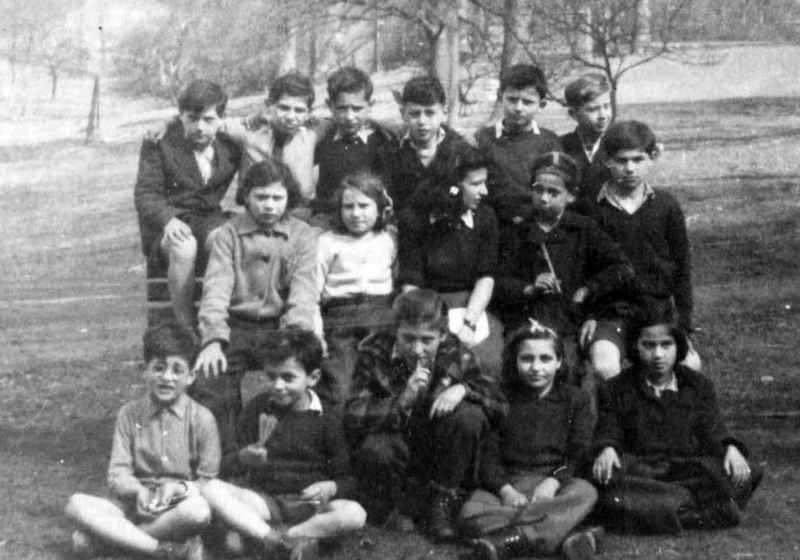 The Dror Hungary group, together with Esther Singer, a nurse by profession who looked after the children at the home in Blankenese, Hamburg, Germany, 1947-8