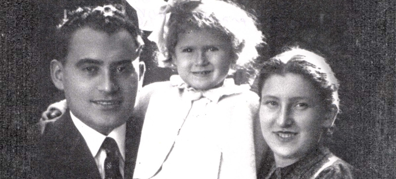 Baruch Bram and Lili-Leah Zeiler on their wedding day.  Kalisz, Poland, 1930s