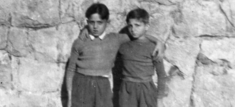 The "Mizrahi" school in Krakow that David and Pesia attended. Poland, 1947