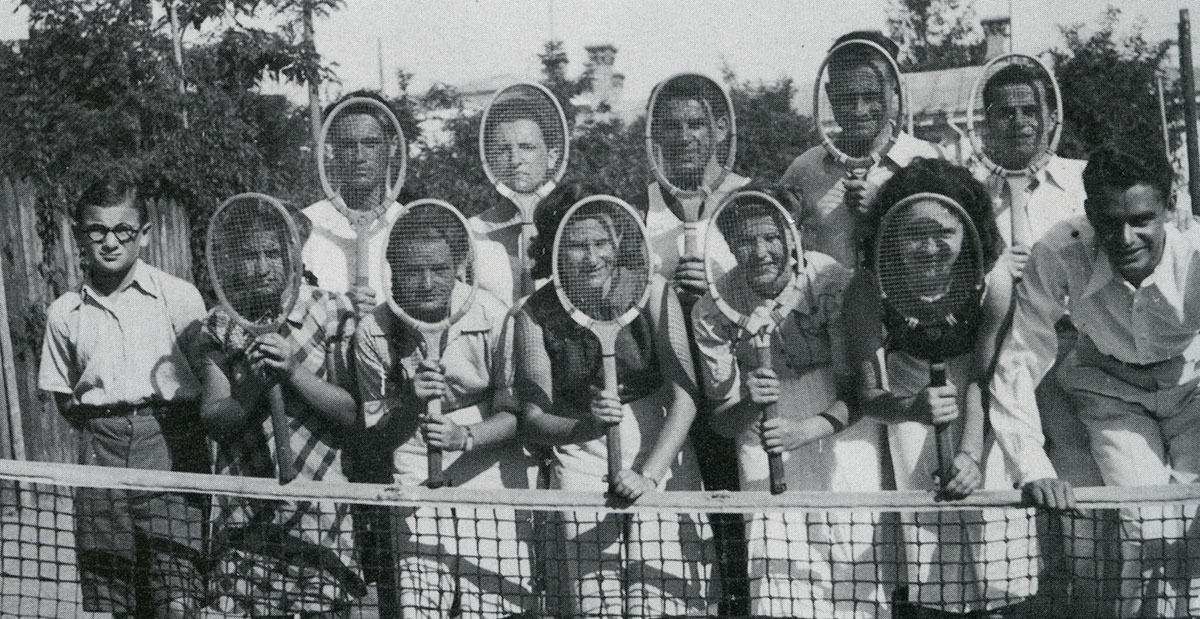 Jewish youth at the municipal tennis courts, Bălţi, 1939 Jewish youth at the municipal tennis courts, Bălţi, 1939