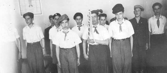 Child survivors during their daytime activity in the Bnei Akiva youth movement dormitories