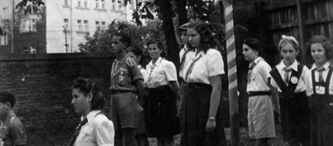 Members of Bnei Akiva at assembly