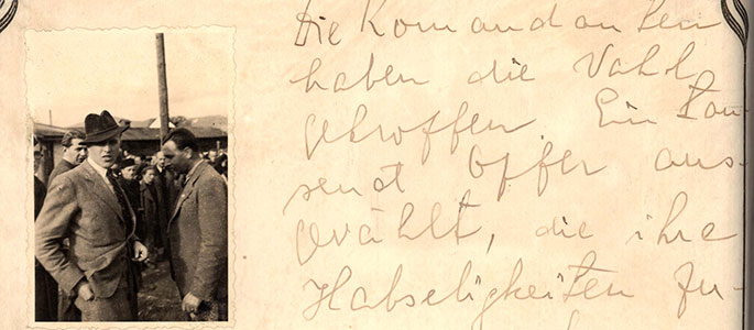 A page from the war diary written by Rabbi Avraham Abba Frieder
