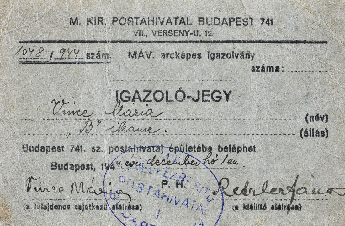 Eva Billiczer Survived in Budapest under a False Identity