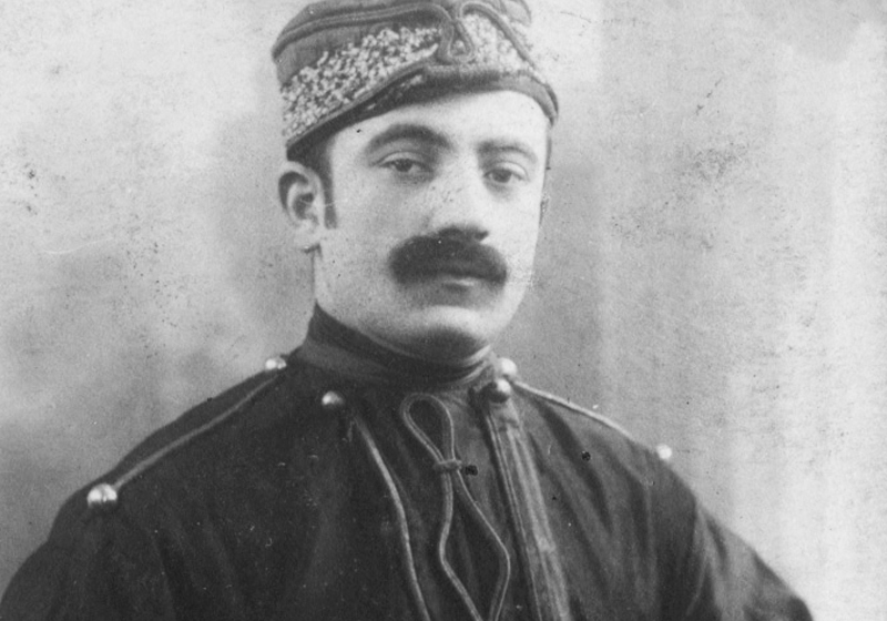 Israel Scharf in a Purim costume.  Sighet, Romania, March 1932
