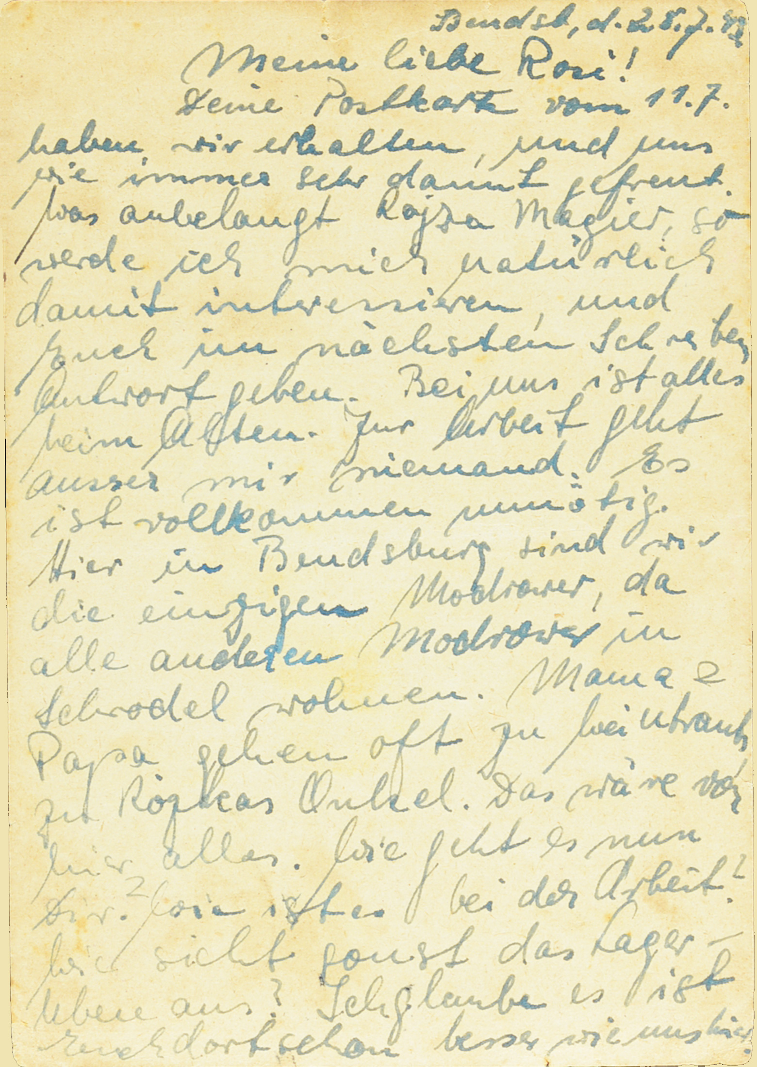 The Last Postcard from Berta Joschkowitz
