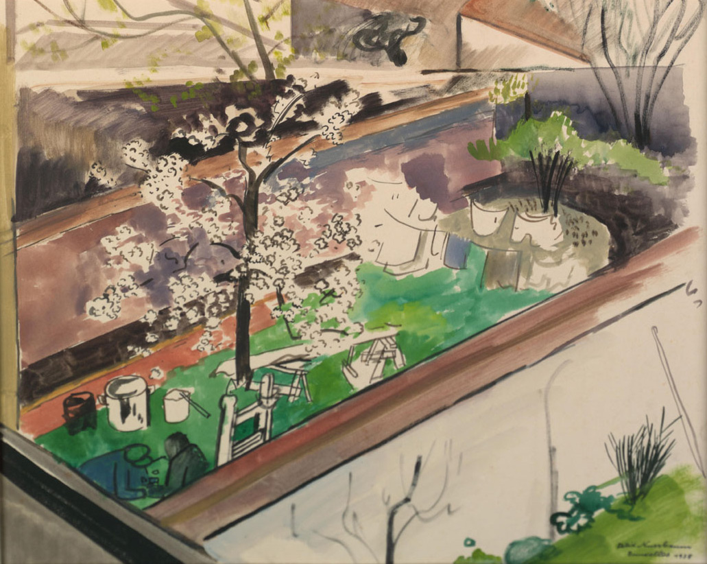 Felix Nussbaum. "The Backyard at the Rue Archimède, 1938"