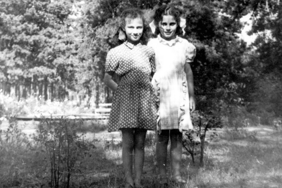 The children of the home in gallery in uniform during a Scout activity at the summer camp, gallery, 1943-1944