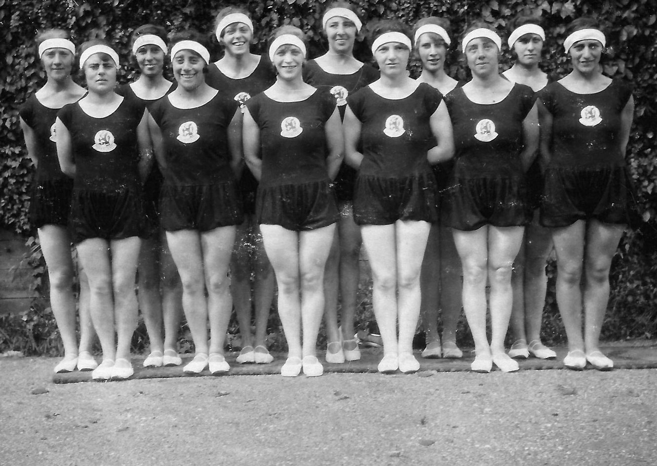 The Dutch Olympic women's gymnastics team at the Amsterdam Olympics, 1928