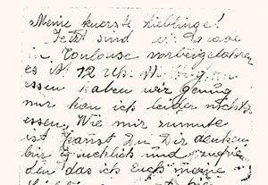 Letter written by Perla Krieser to her daughters on 4 September 1942, from the deportation train in Toulouse.