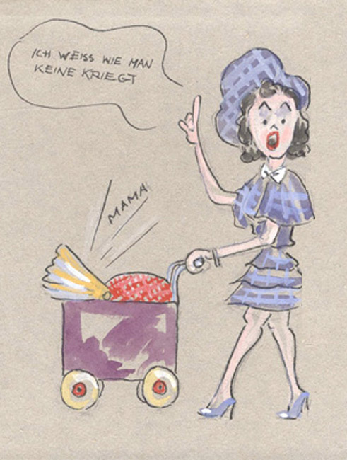 Cartoon by Leo Kok in Westerbork transit camp