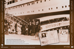 Hamburgo, Alemania, 1939. Refugiados alemanes en camino a EE.UU. 
Archivo fotográfico de Yad Vashem
"Y la historia no terminó así…" Yad Vashem, 1999.