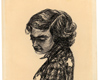 Ester Lurie
Una joven con la estrella amarilla, 1956 Tinta sobre papel 36.4x25.3 cm.
Colección del Museo de Arte de Yad Vashem, Jerusalén