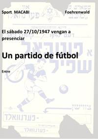 Anuncio sobre un partido de fútbol
en el Campo Foeherenwald Colección de los remanentes M.1.P 561