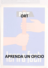 Anuncio de la red ORT en el campo de desplazados
Colección de los remanentes M.1.P 754