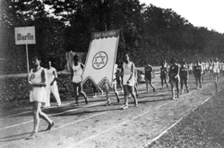 Entrenamiento del equipo de gimnasia, Bar Kojba, Alemania, 1932.
Archivo fotográfico de Yad Vashem