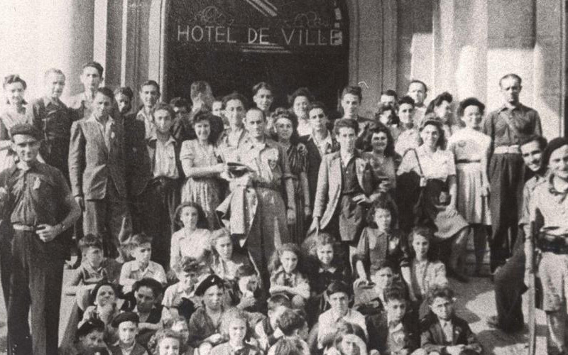 Enfants sauvés grâce à Marianne Cohn et Jean Duffaugt. Annemasse, le 18 août 1944