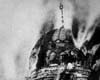 Ораниенбург, Германия, 10/11/1938. "Хрустальная ночь", горящая синагога.