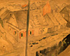 Яков Лившиц (1903-1945), “Улица Кришчукайчо”, Каунасское гетто, 1941-1944. Чернила, бумага